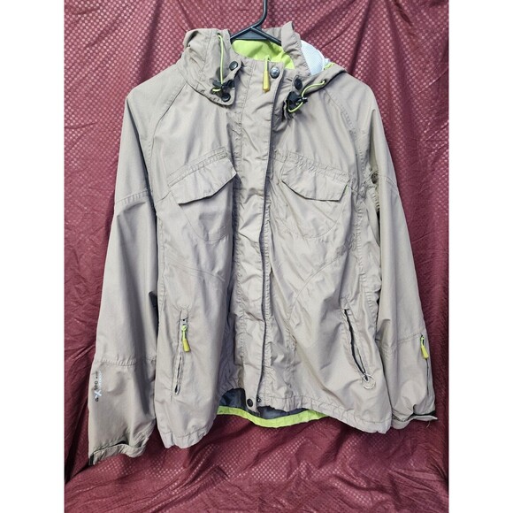 Killtec 4x Tec 2000 women's jacket Size 16. Light Beige, Lime Green. Many Pocket - Picture 1 of 12